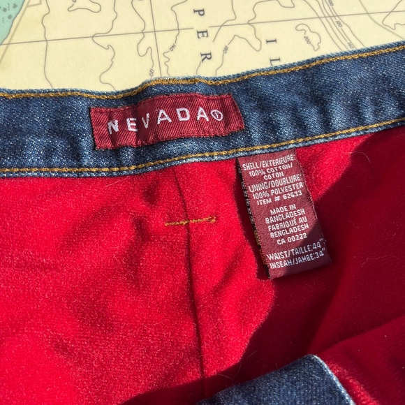 Nevada Dark Wash Fleece Lined Jeans 44 x 34 - Picture 7 of 9